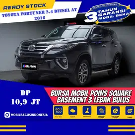 [Dp 10,9 Jt] Toyota Fortuner 2.4 VRZ 4X2 SUV AT 2016 Hitam Dp 10.9 Jt