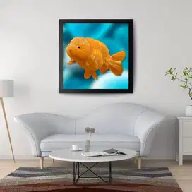 Lukisan Kanvas Cetak HD Digital Painting Ikan Mas Ranchu