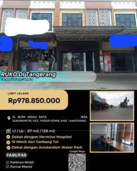 Dijual Ruko Bumi Indah Raya Pasar Kemis