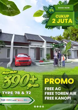 Perum Cluster angsuran Subsidi hanya 2 JT/Bulan