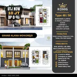 Rumah Grand Alana Wonorejo, 2 lt, cicilan 4 jtan dekat OERR, MERR