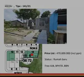 Di jual rumah hoek taman palem 1 di talaga bestari tangerang