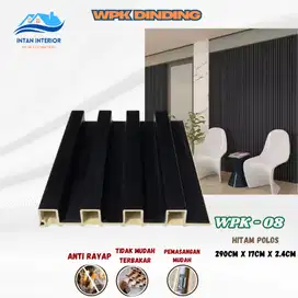 Wood Panel WPC/ Wallpanel Dinding 290 Hitam Polos/WPK Dekorasi Dinding