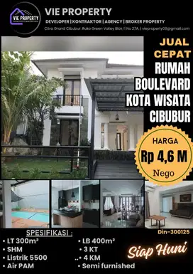 Jual Rumah Cantik Di lengkapi Pool. Kota Wisata Cibubur.