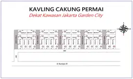 Tanah Kavling Dekat JGC Bisa Angsuran 12x