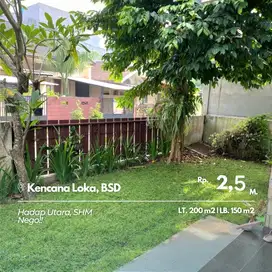 Rumah 2lantai kencanaloka BSD SHM hadap Utara