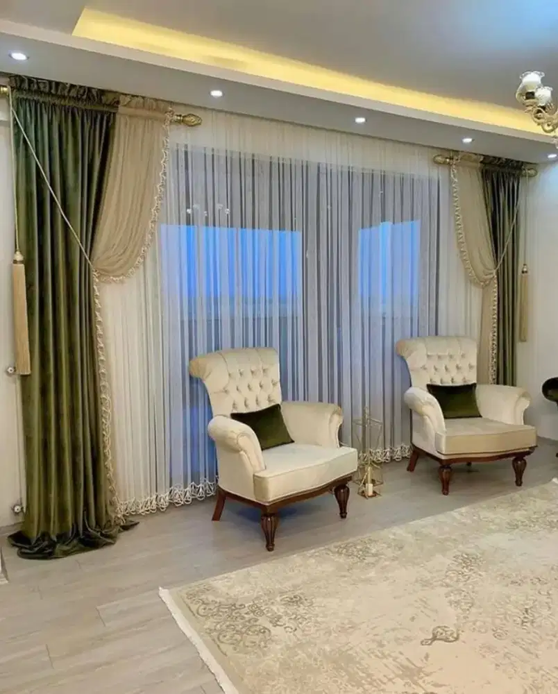 Pasang gordyn gorden murah vertikal roll blind jasa wallpaper dinding
