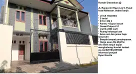 DISEWAKAN RUMAH 2LT PUSAT KOTA
