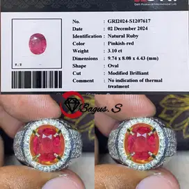 Natural Ruby No Heat 3.10 CT