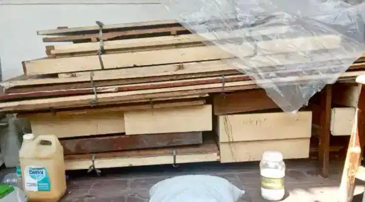350Kg Bahan Kayu Jati Tua Solid