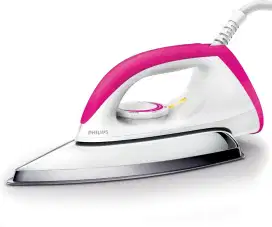 Philips Setrika Kering Classic HD1173/40 - Putih-Pink, Anti-Baret