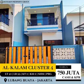 Rumah Al kalam 4 cluster  jakarta timur. 750 jutaan 2 lantai