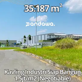 Dijual Tanah Kavling industri termurah di Kawasan industri luas 3,5 Ha