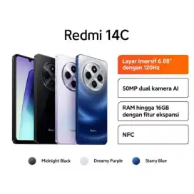 Xiaomi redmi 14c 8/256 new segel garansi resmi