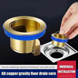 250318B Solid Brass Water Drain Odor Insect Penutup Lubang Saluran Pem