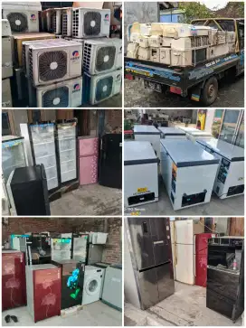 Terima borongan AC, kulkas, freezer, showcase, mesin cuci