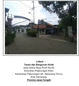 Dijual Bangunan Ex klinik Jl Raya Zebra