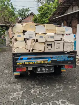 Terima borongan elektronik AC, kulkas, freezer, showcase, mesin cuci