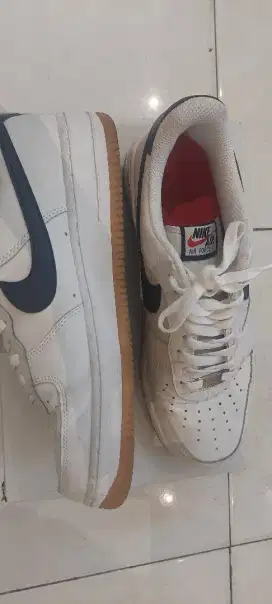 Sepatu N1ke A1r Force 1 White Navy Gum