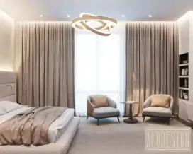 Pasang gordyn gorden murah vertikal roll blind jasa wallpaper dinding