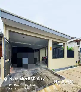 Jual CEPAT Rumah luas 1 lantai di Nusa Loka, BSD - SIAP HUNI