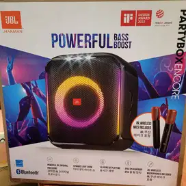 JBL Partybox Encore Bluetooth Speaker & 2 mic wireless original IMS