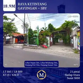 RAYA! JUAL KETINTANG LEBAR 21 SHM STRATEGIS RAMAI PADAT DEKAT KAMPUS