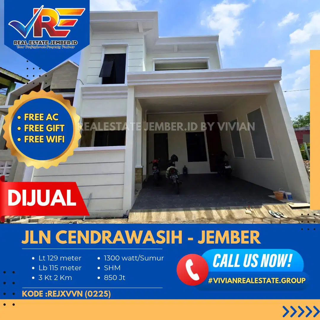 RUMAH BARU DI CENDRAWASIH PUSAT KOTA JEMBER