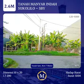 TUSUK SATE! TANAH MANYAR INDAH SURABAYA ROW LEBAR BESAR DEKAT KLAMPIS