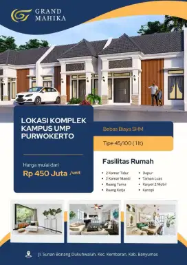 Rumah Murah Di Dukuhwaluh Strategis Dekat UMP
