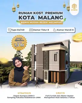 RUMAH KOS MURAH EKSKLUSIVE 2 LANTAI DEPAN UMM MALANG DAN DEKAT UNIBRAW