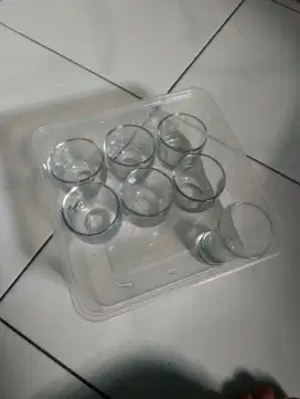 Gelas sloki kecil isi 6 gratis 1