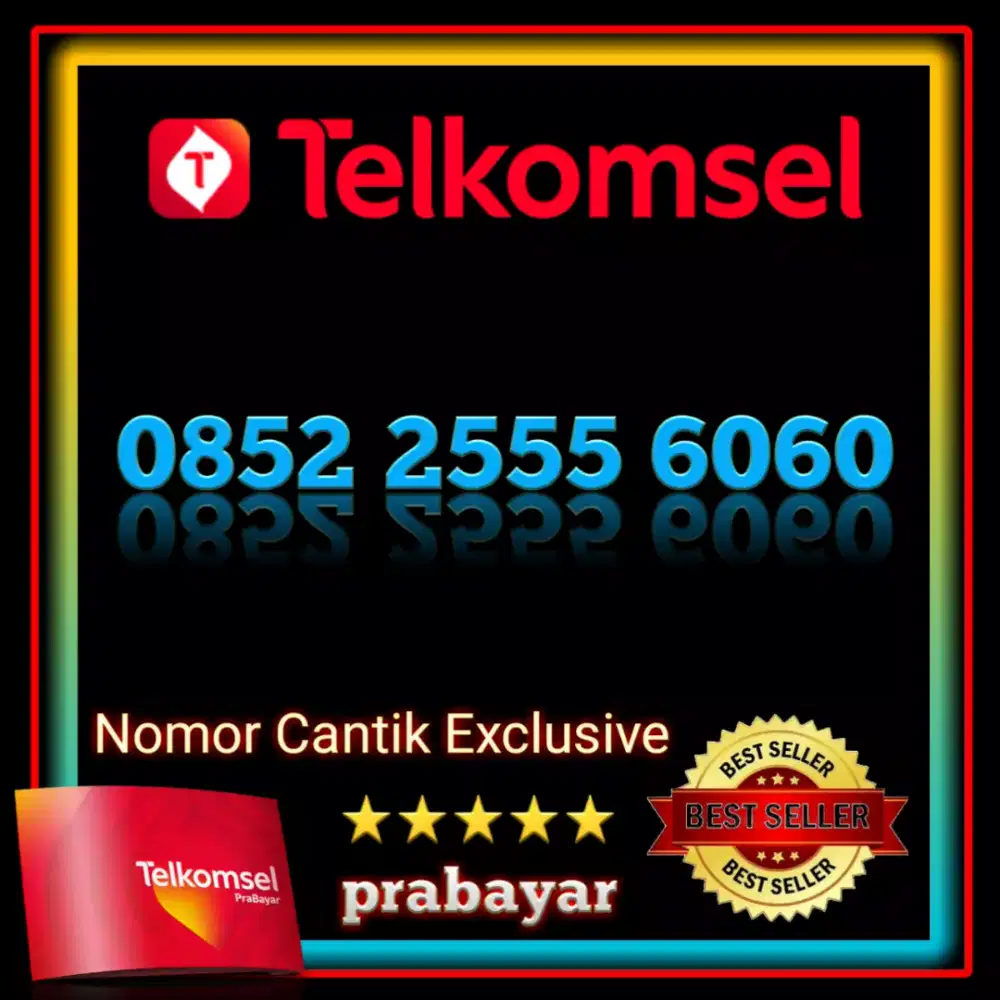 Nomor Cantik Exsclusive minimalis Telkomsel berkualitas 6060