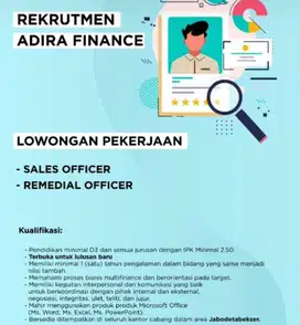 DIBUTUHKAN SALES OFFICER