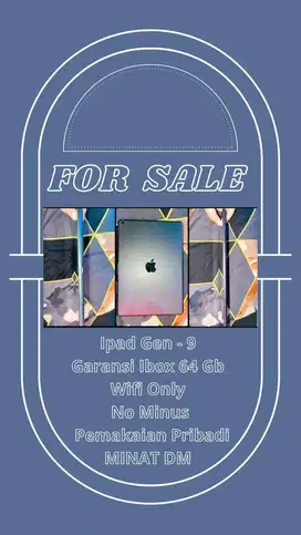 Ipad 9 64 GB Wifi Only Ex Ibox