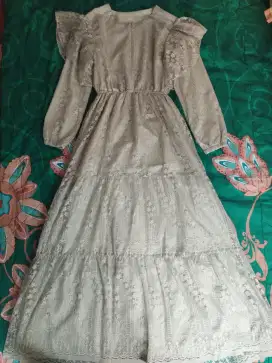 Gamis brukat sage mint
