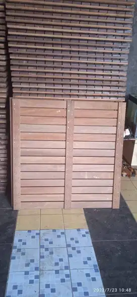 Decking kayu bengkirai kolam teras 1m²