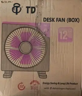Kipas Box Desk Fan TD 12inch,Baru,Murah