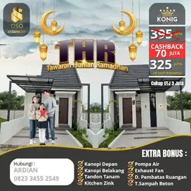 Rumah The Oso Kedamean, lebar 5,  Dekat Gate TOL, Citraland