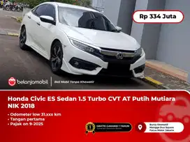 [LOW KM 31RB] Honda Civic ES Sedan 1.5 TC Turbo CVT AT Putih 2018/2019