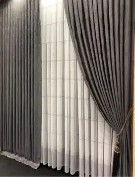 Pasang gordyn gorden murah vertikal roll blind jasa wallpaper dinding
