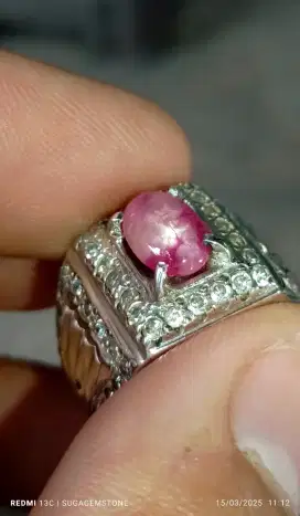 Ruby burma star warna belang koi
