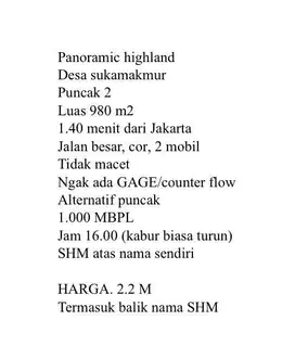 Panaromic highland