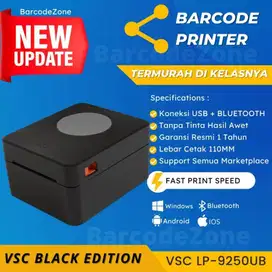 PRINTER bluetooth THERMAL LABEL VSC LP-9250UB (BLUETOOTH + USB) 110mm