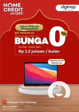 Segampang itu cicilan macbook Air dan produk lainnya home credit