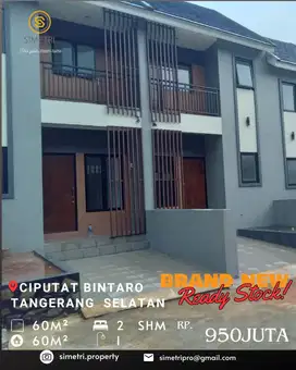 Dijual Rumah Brand New dalam Cluster Area Ciputat Tangsel 2 Lantai