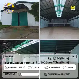 Disewakan Gudang 2Lt Pergudangan Pattene Strategis Siap Huni