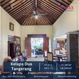 DIJUAL CEPAT RUMAH TINGGAL SANGAT MURAH LT 197M2 KELAPA DUA TANGERANG