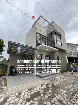 Rumah baru 2 lantai perumahan jl Wonosari km 8 potorono