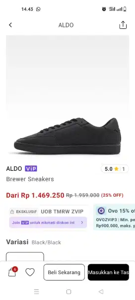 Sepatu ' Aldo brewer sneakers 'casual, new in box